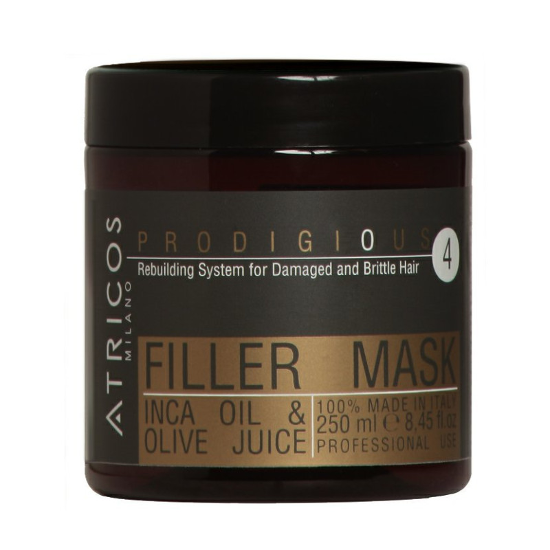 Наповнювальна маска для волосся Atricos Milano Prodigious Filler Mask 250 мл Наповнювальна маска для волосся Atricos Milano Prodigious Filler Mask 250 мл